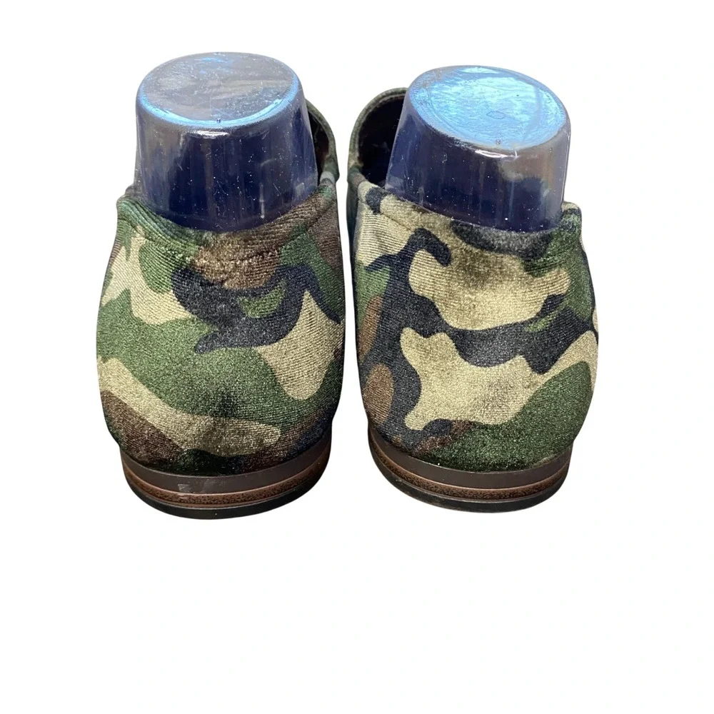 Guess Mens Camouflage Velvet Horsebit Loafer Green Brown Camo‎ Slip On Shoe 10